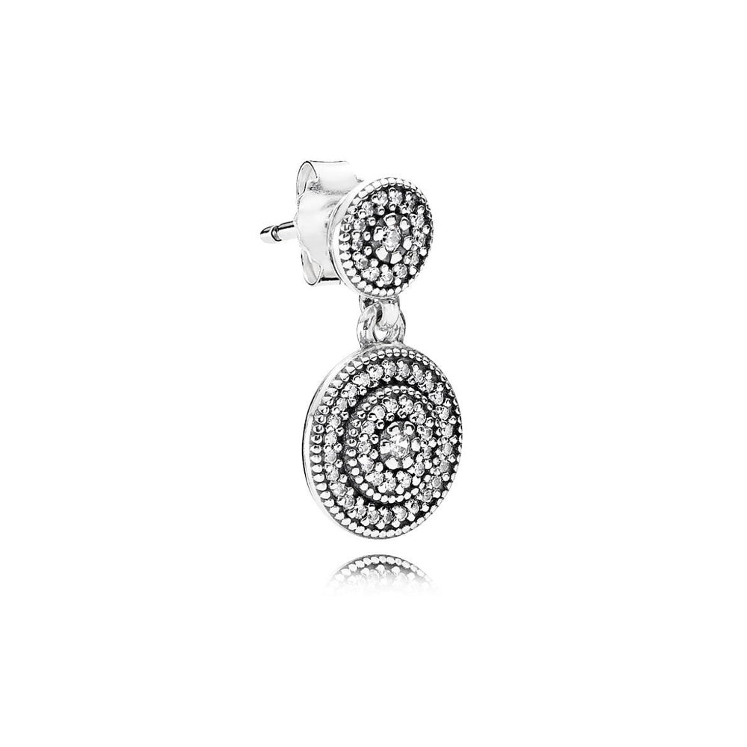 Aretes Pendientes Pandora Elegancia Radiante con Circonitas 290688CZ Plata 925 4