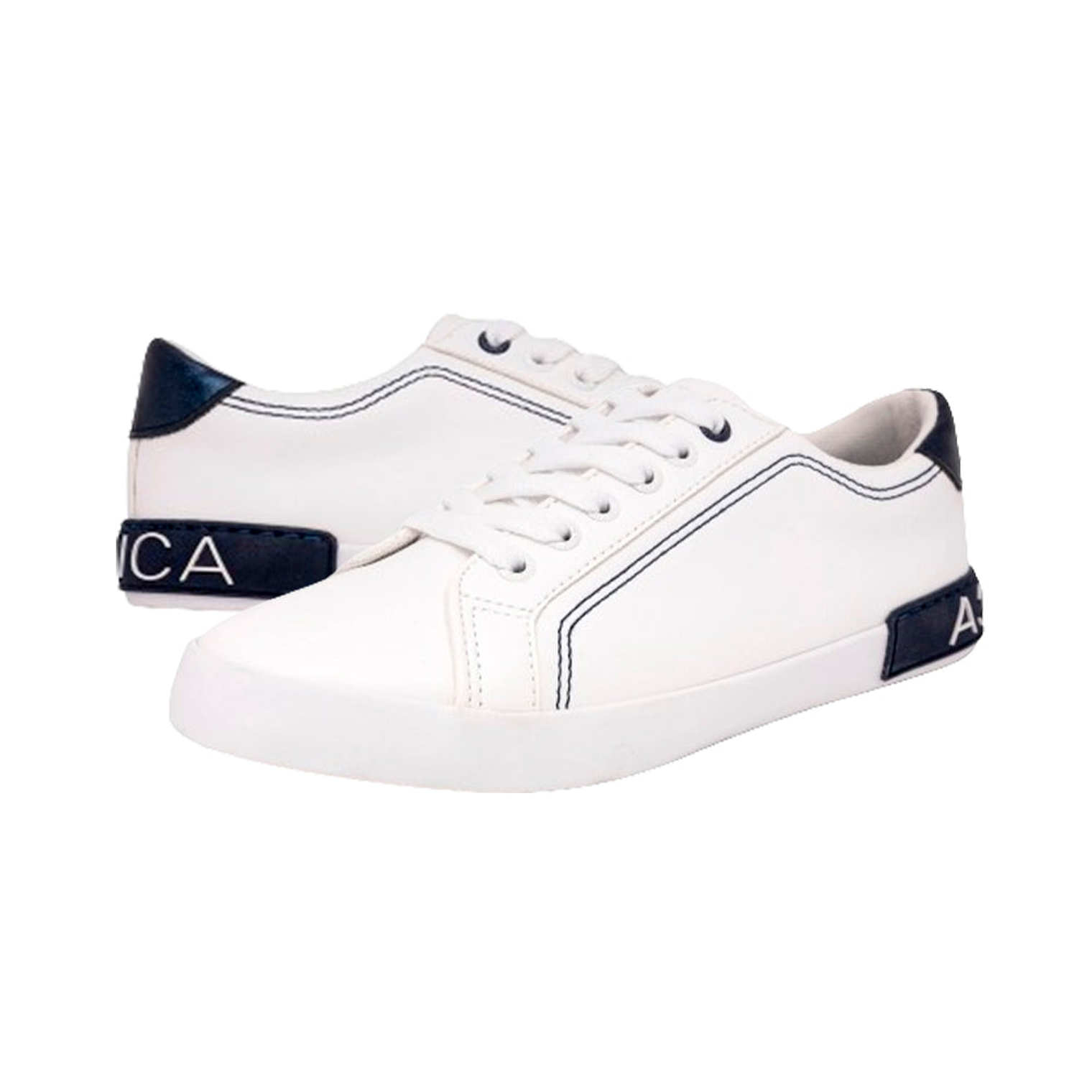 Zapatillas Nautica KW2526 Logo Lace-Up Original Color Blanco y Azul Unisex 1