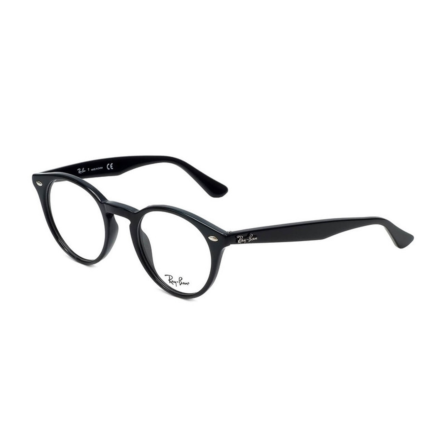 Montura de Lentes de Medida Ray Ban Round RB2180V2000 Color Negro Talla 49mm 2