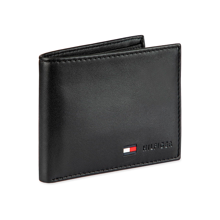Billetera Tommy Hilfiger Original 31TL22X060 Desplegable en Cuero Negro para Hombre 1