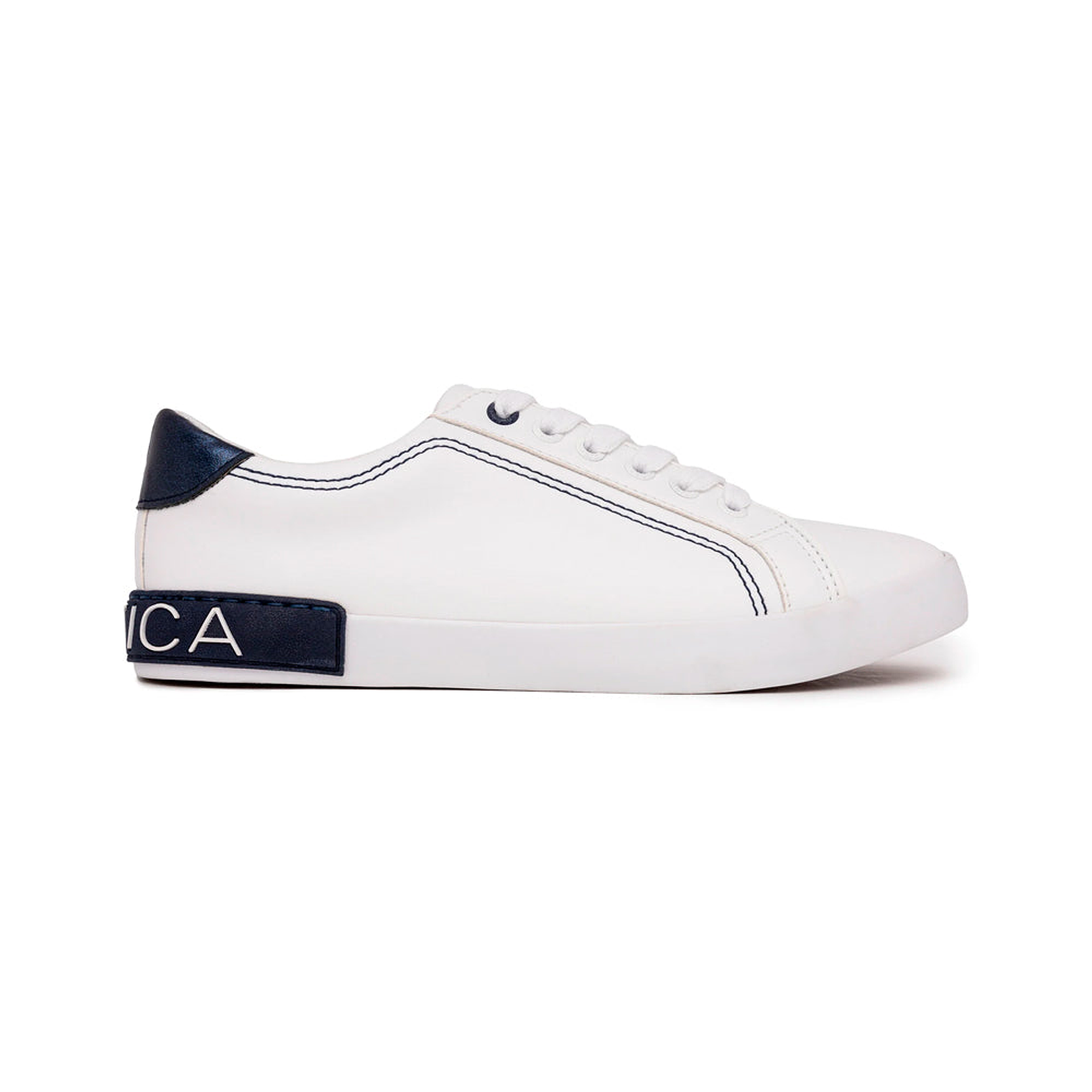 Zapatillas Nautica KW2526 Logo Lace-Up Original Color Blanco y Azul Unisex 2