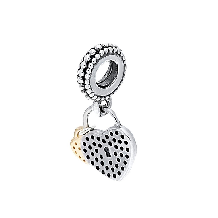 Charm Colgante Pandora Original para Mujer 791807CZ Corazón Candado s925 2
