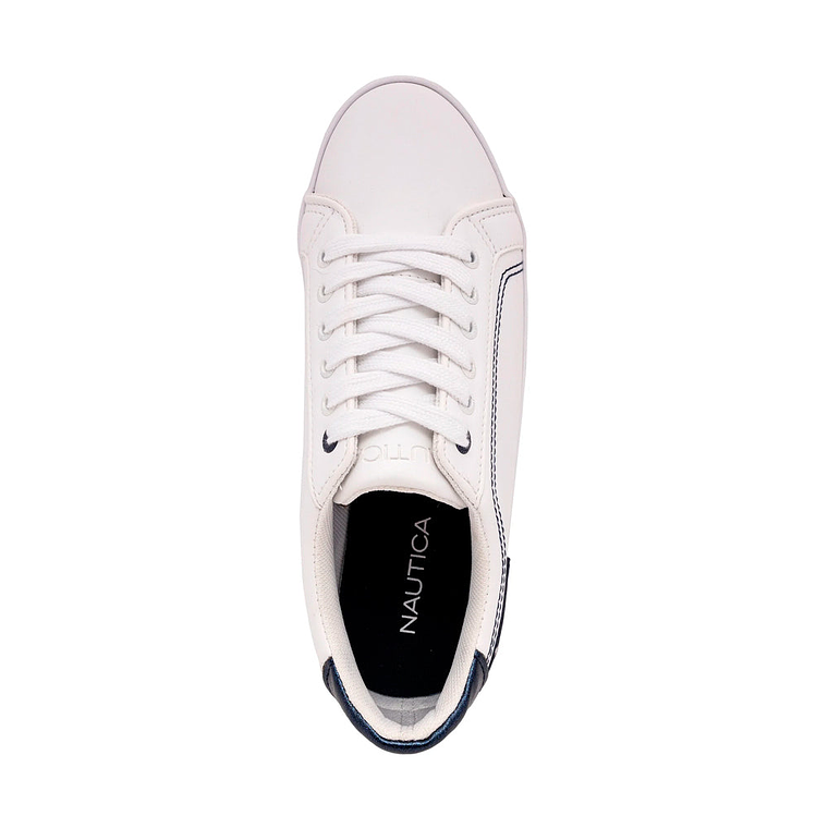 Zapatillas Nautica KW2526 Logo Lace-Up Original Color Blanco y Azul Unisex 3