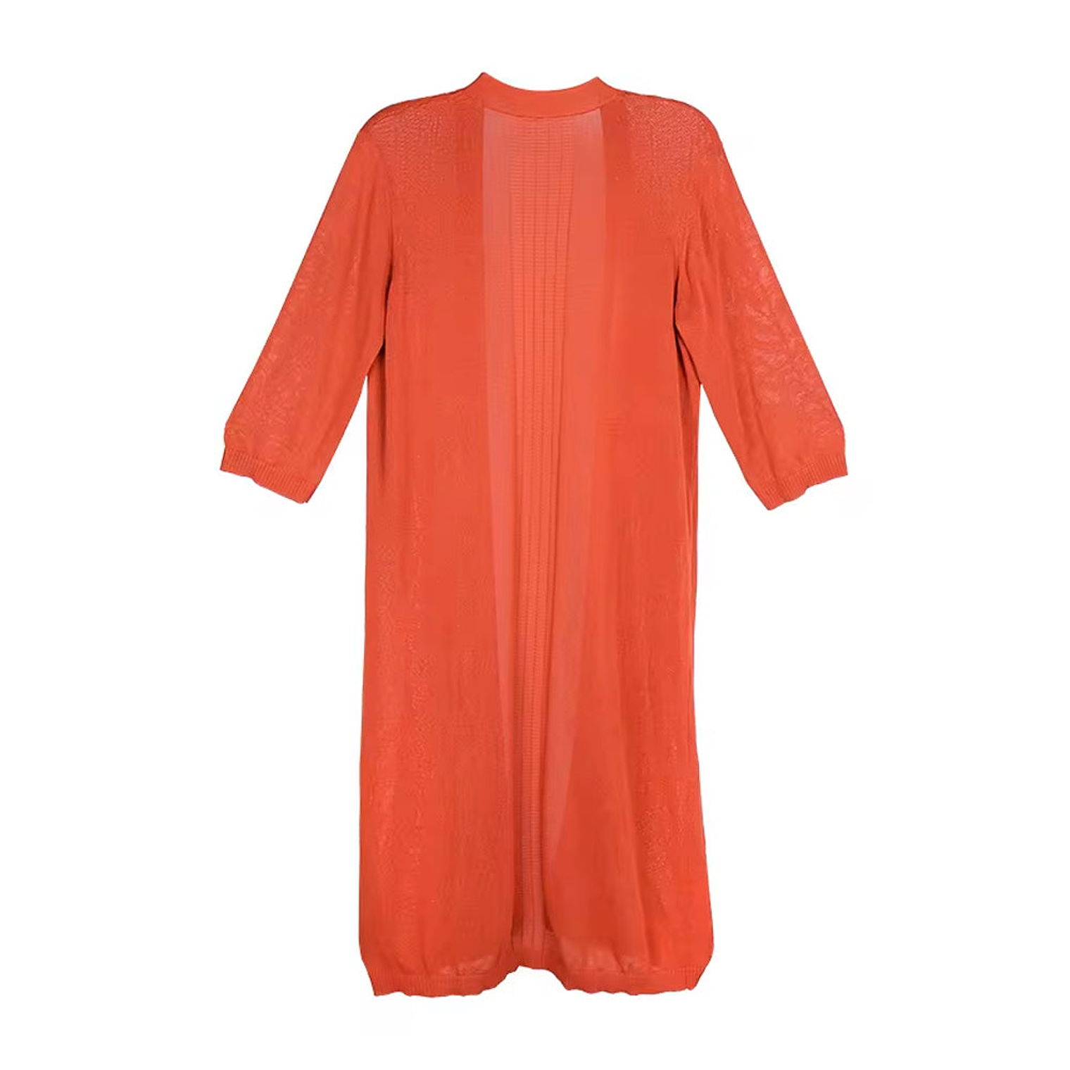 Cardigan Sereca Tipo Kimono Color Ladrillo Para Mujer 2