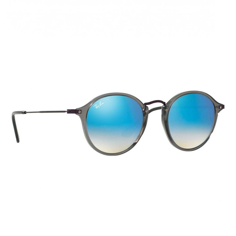 Lentes de Sol Ray Ban Round Icon Flat RB2447N 6255/4O Color Celeste Talla 49mm 5