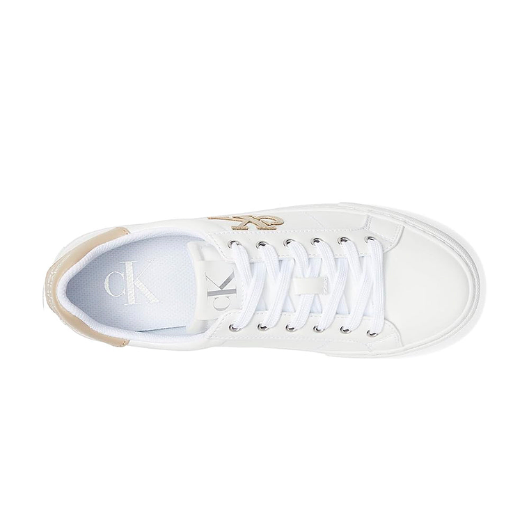 Zapatillas Calvin Klein Calysse Unisex Color Blanco y Dorado Talla 38.5 4