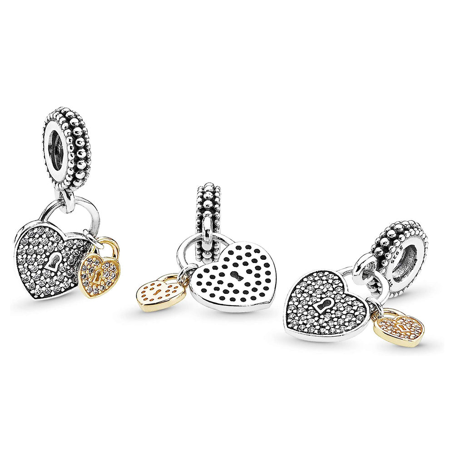 Charm Colgante Pandora Original para Mujer 791807CZ Corazón Candado s925 3