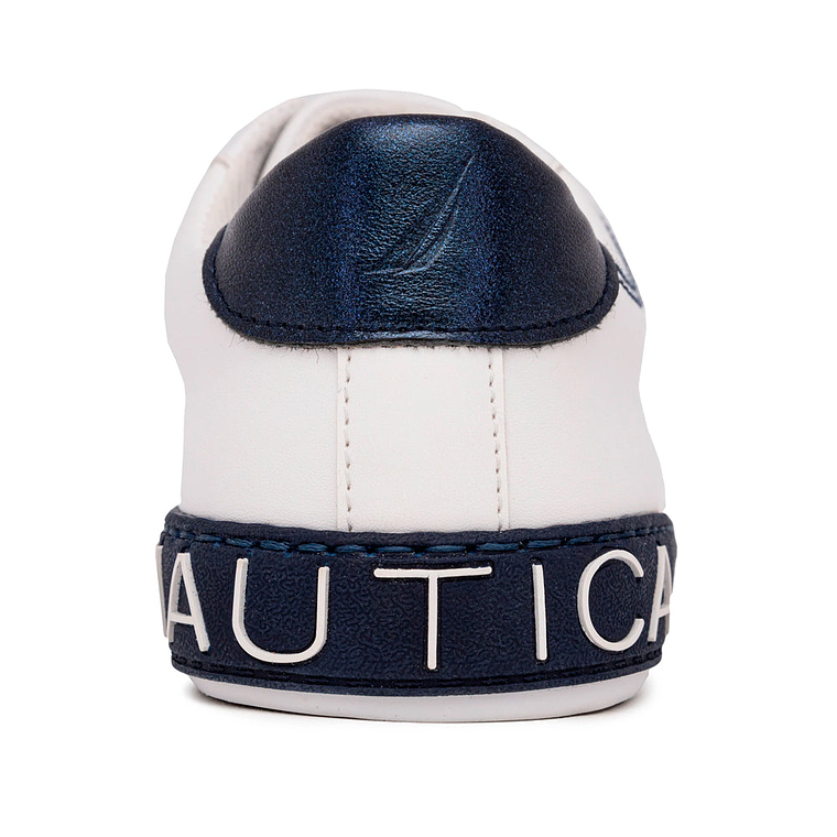 Zapatillas Nautica KW2526 Logo Lace-Up Original Color Blanco y Azul Unisex 4