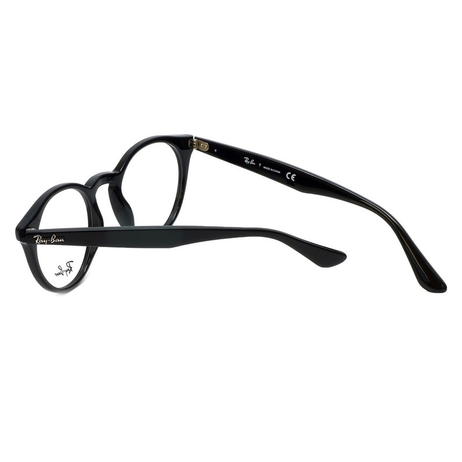 Montura de Lentes de Medida Ray Ban Round RB2180V2000 Color Negro Talla 49mm 5