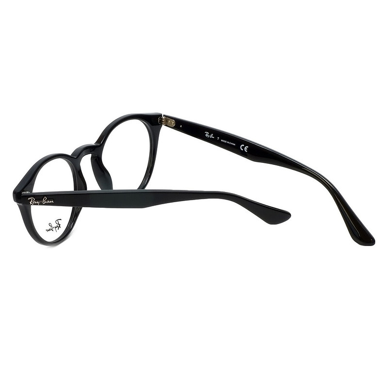 Montura de Lentes de Medida Ray Ban Round RB2180V2000 Color Negro Talla 49mm 5