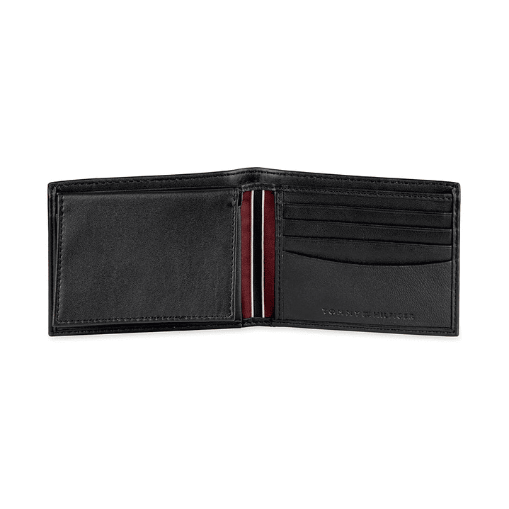 Billetera Tommy Hilfiger Original 31TL22X060 Desplegable en Cuero Negro para Hombre 4