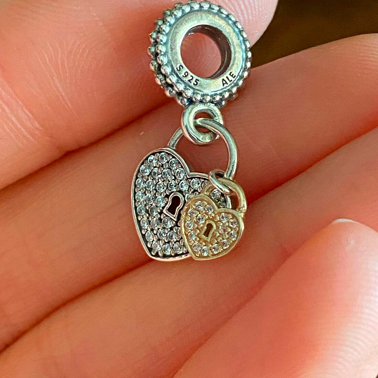 Charm Colgante Pandora Original para Mujer 791807CZ Corazón Candado s925 5