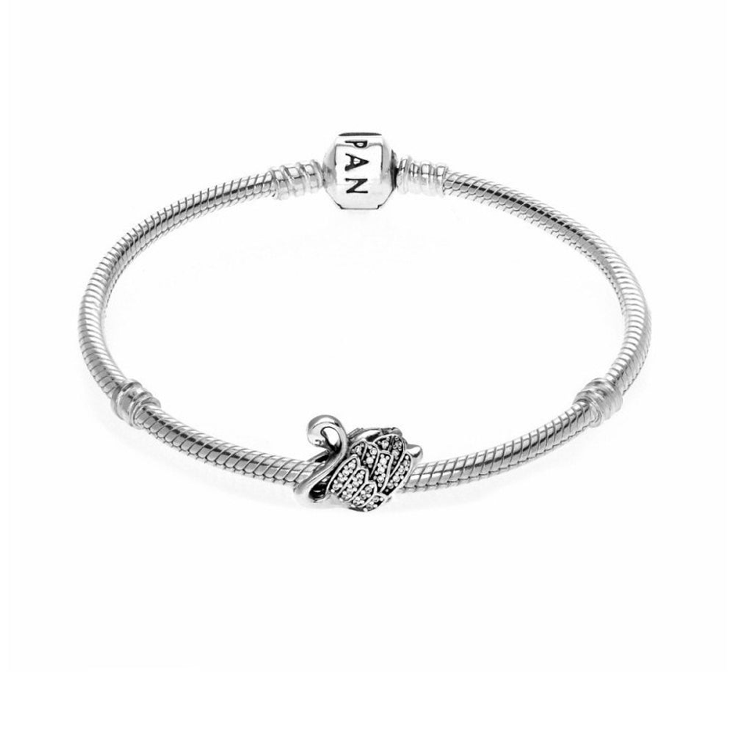 Charm Dije Pandora Original para Mujer 791732CZ Cisne Majestuoso Plata s925 5