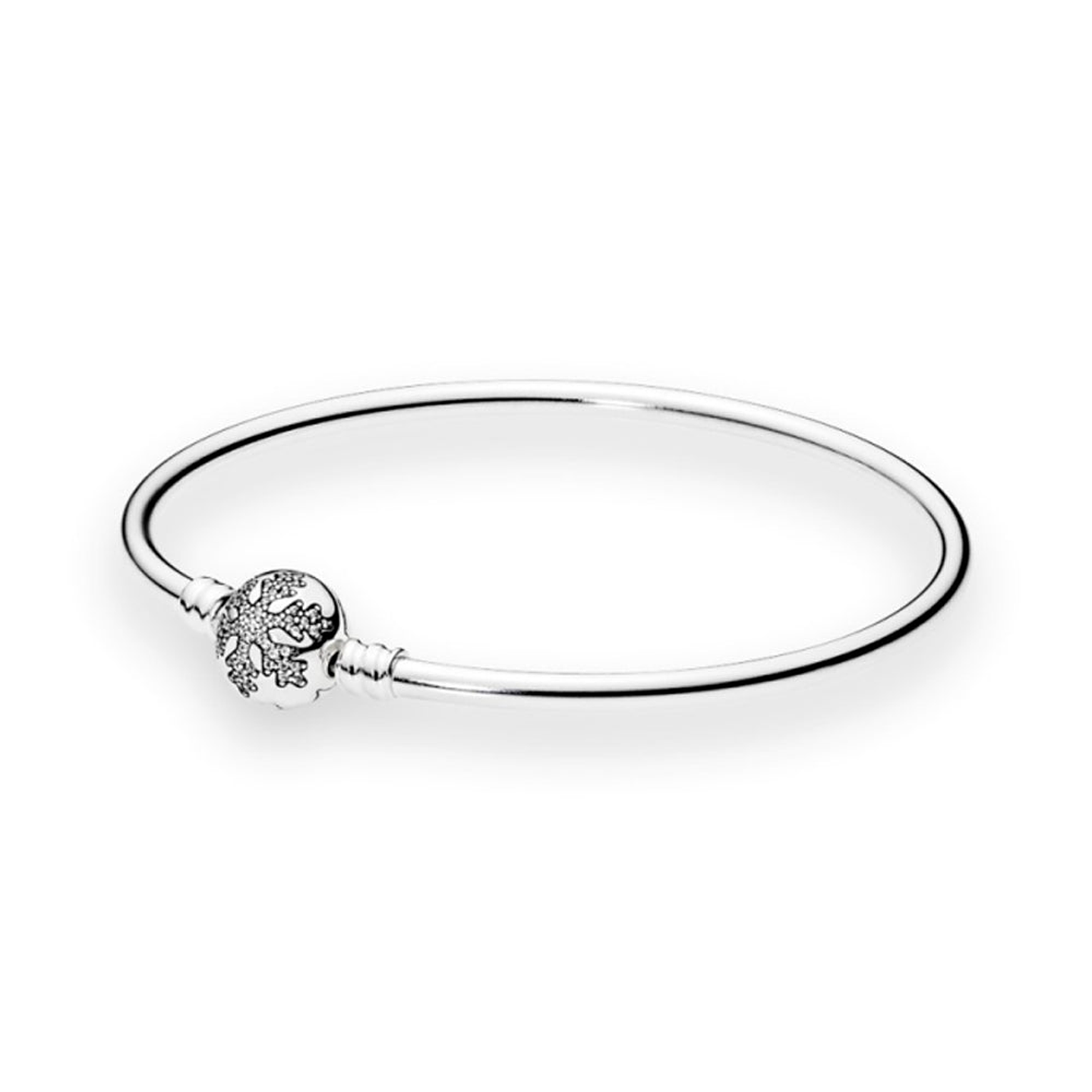 Pulsera Brazalete Pandora Copo de Nieve con Grabado 