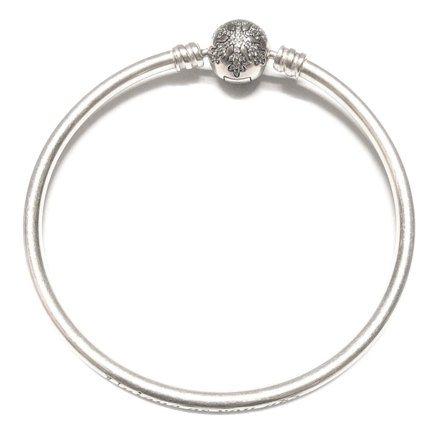 Pulsera Brazalete Pandora Copo de Nieve con Grabado 