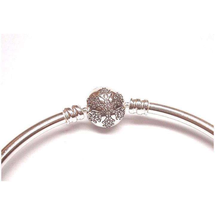 Pulsera Brazalete Pandora Copo de Nieve con Grabado 