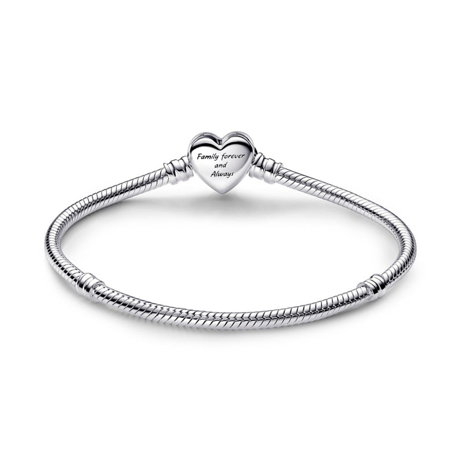 Pulsera Brazalete Pandora Corazón Infinito Cadena Serpiente 592645C01 Plata 925 Talla 18cm 2
