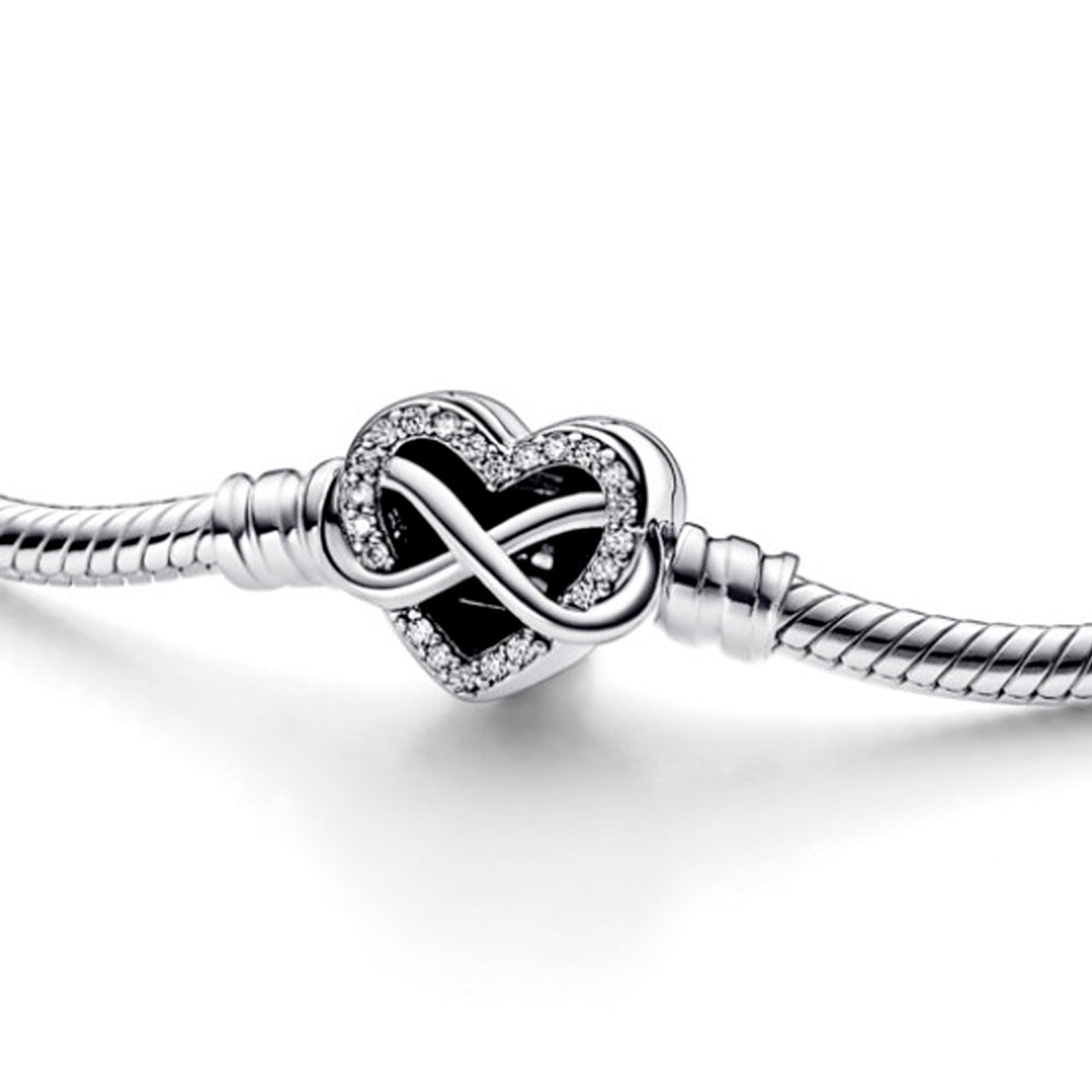 Pulsera Brazalete Pandora Corazón Infinito Cadena Serpiente 592645C01 Plata 925 Talla 18cm 4