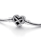 Pulsera Brazalete Pandora Corazón Infinito Cadena Serpiente 592645C01 Plata 925 Talla 18cm - Miniatura 4