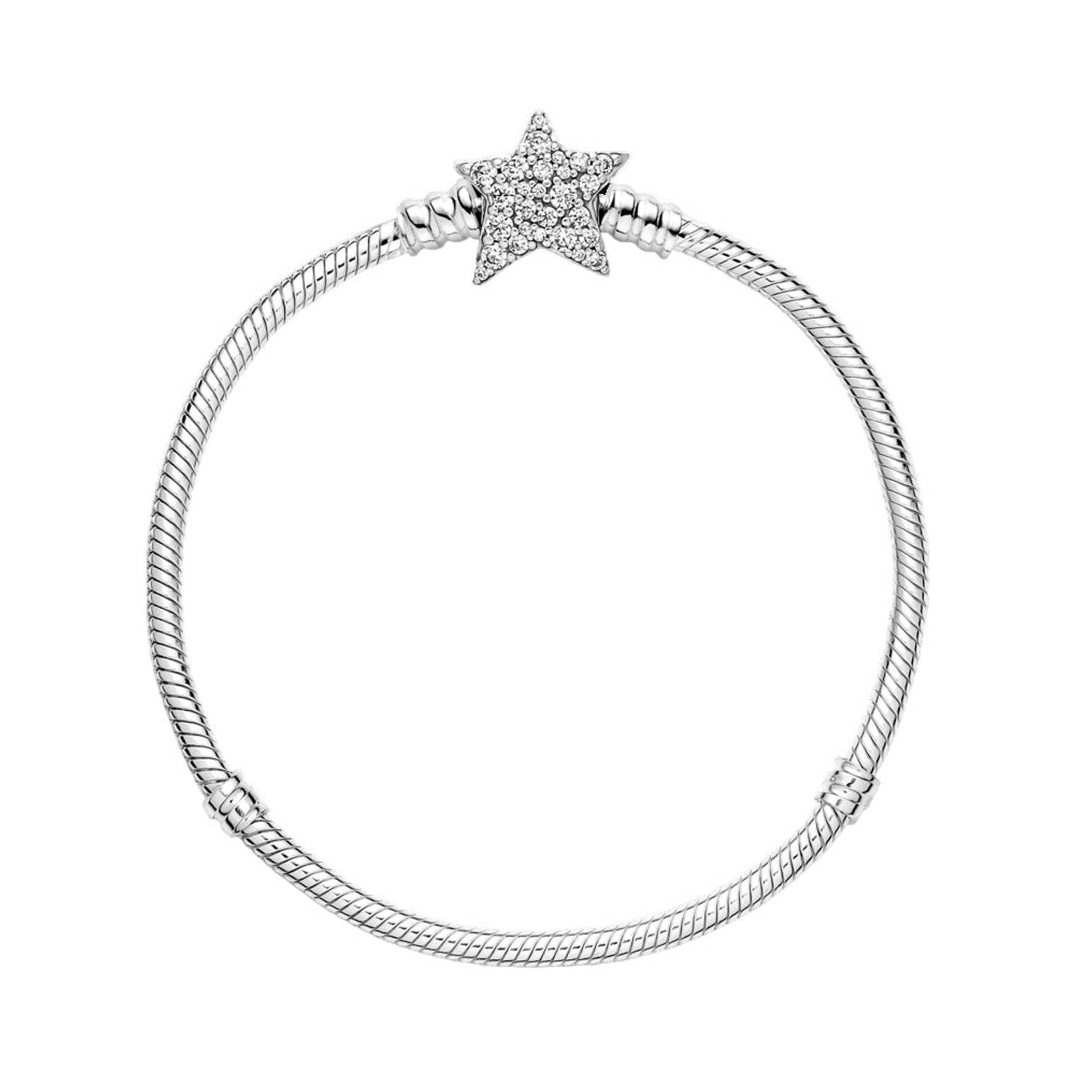 Pulsera Brazalete Pandora Cadena de Serpiente Cierre Estrella 599639C01 Plata 925 Talla 18cm 3