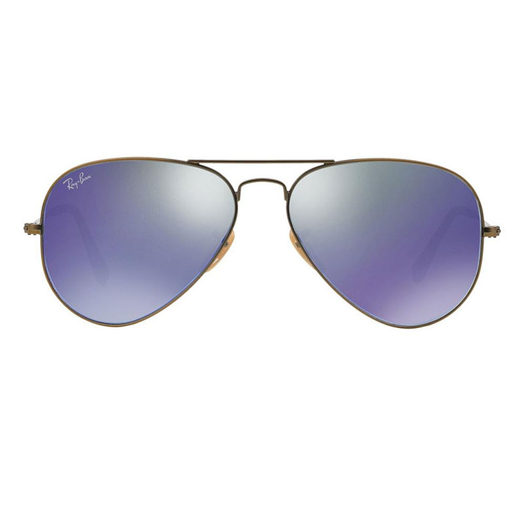 Lentes De Sol Ray Ban Aviador RB3025 167/68  Violeta Azul 58mm 3