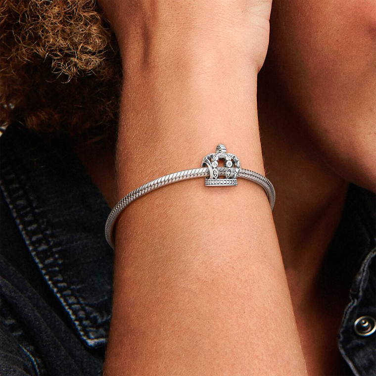 Charm Dije Pandora Original para Mujer 792058CZ Corona de Cuento de Hadas Plata 925 4