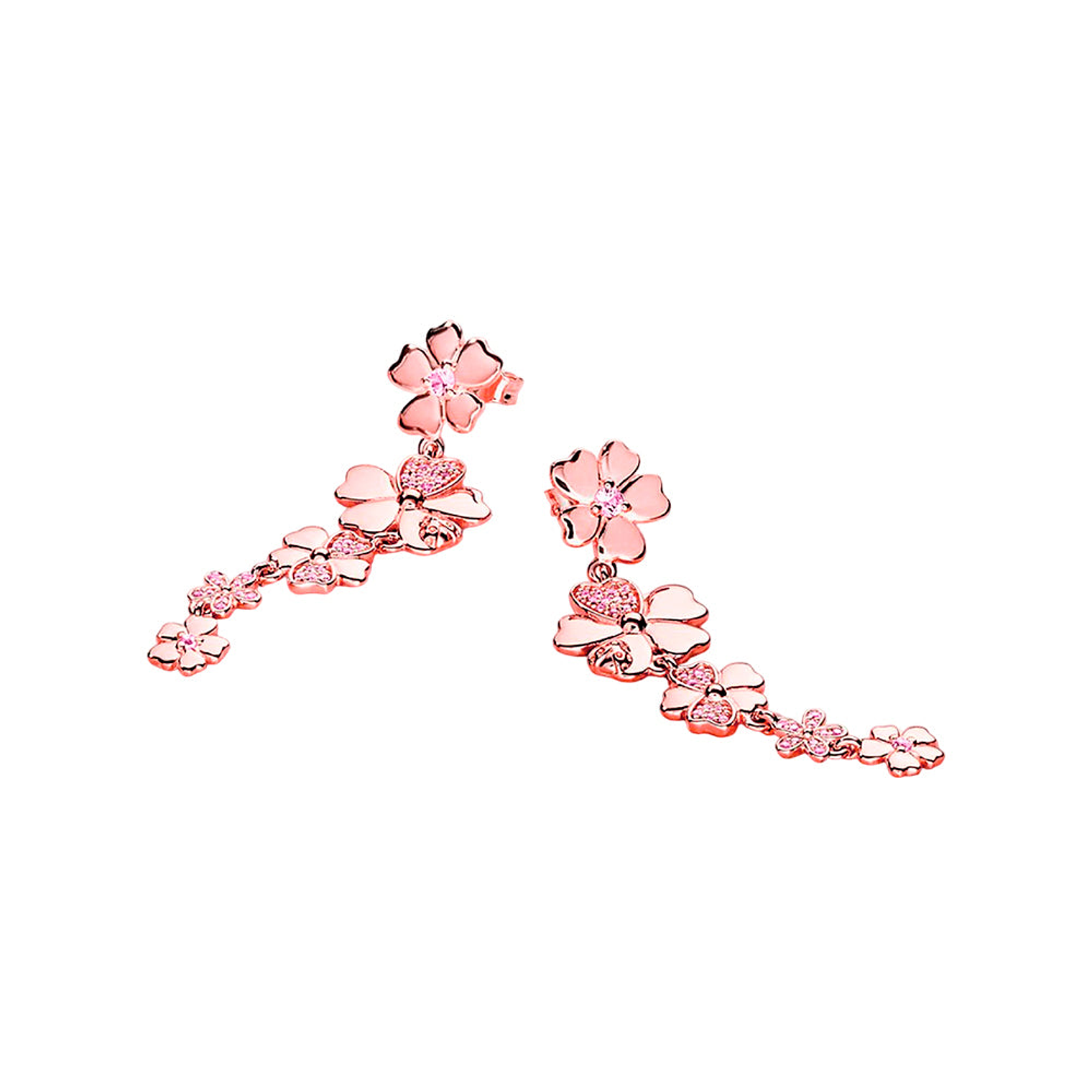 Aretes Pendientes Pandora Pradera de Flores Silvestres 287114NPR Plata 925 4