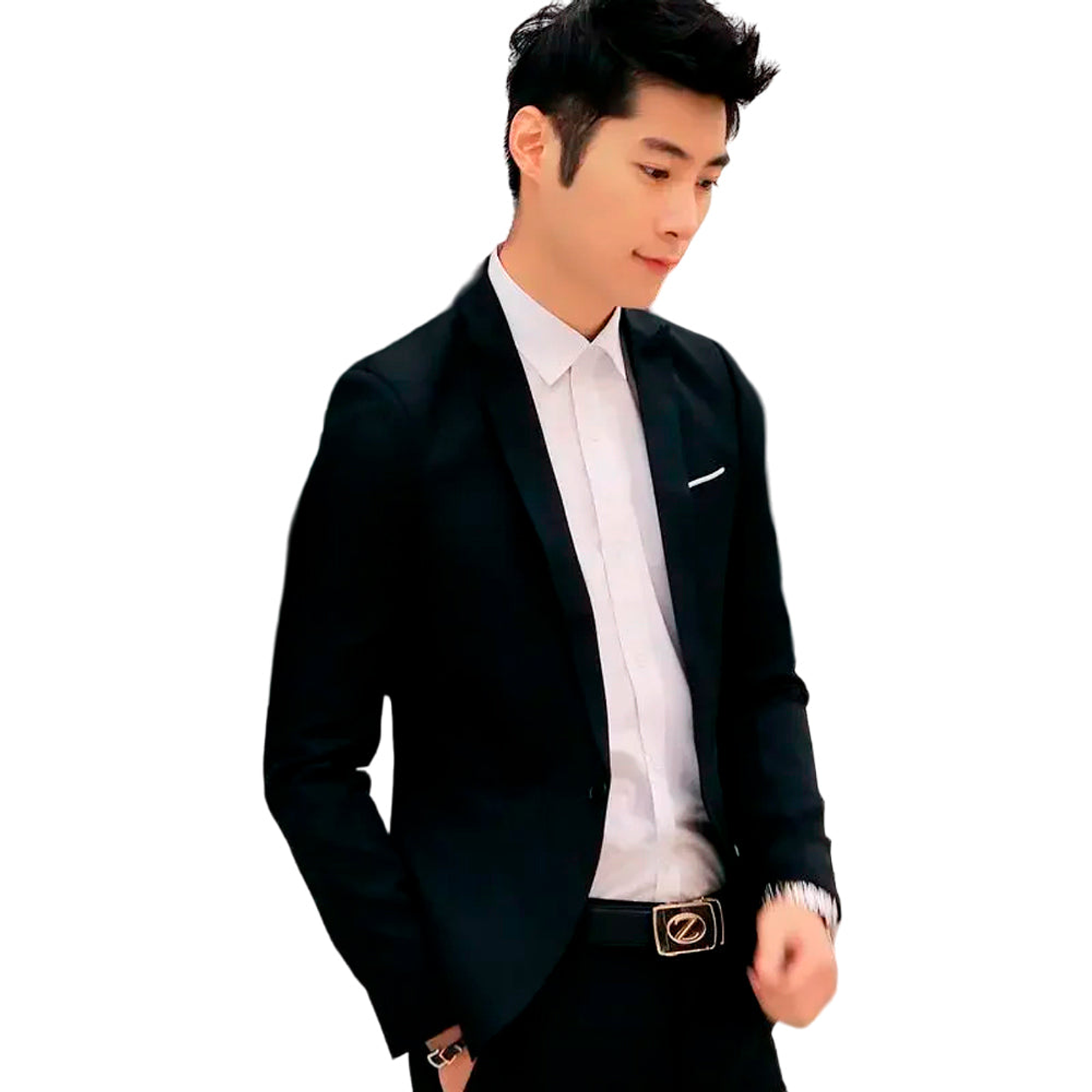 Blazer Casual para hombre en- Loaizar Tallado Color Negro Talla S 5