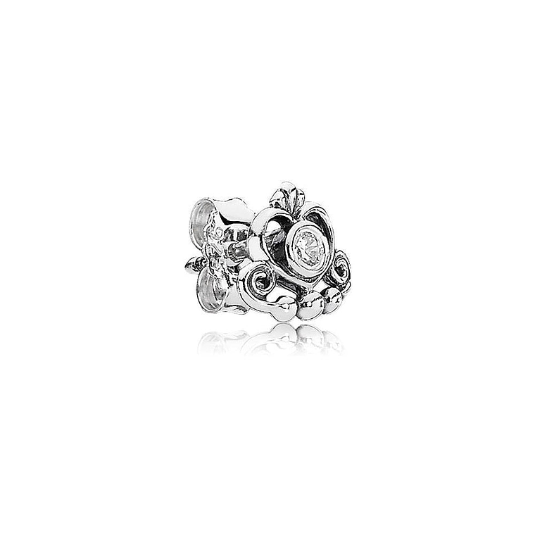 Aretes Pendientes Pandora Tipo Topo Tiara de Princesa Brillante 290540CZ Plata 925 5