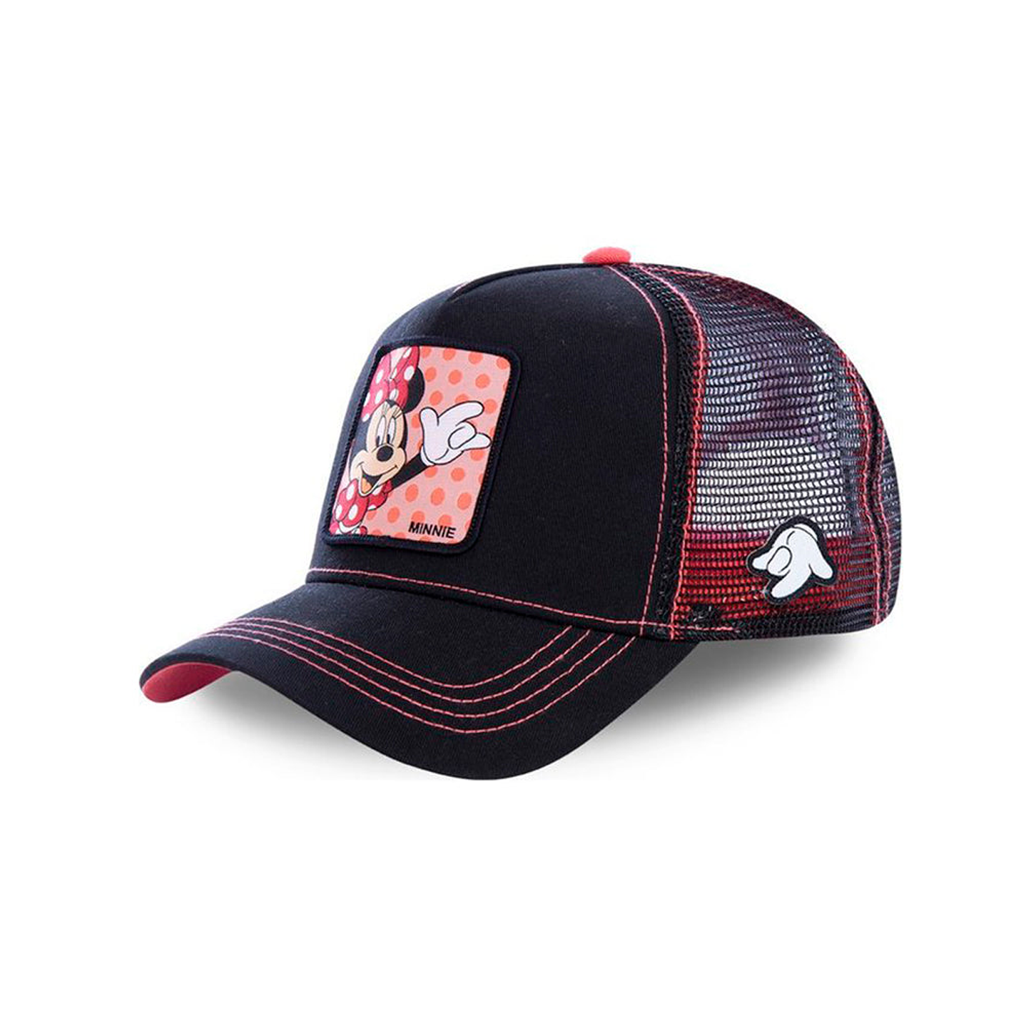 Gorra estilo Beisbol Snapback Malla Minnie Negro y Rosa 1