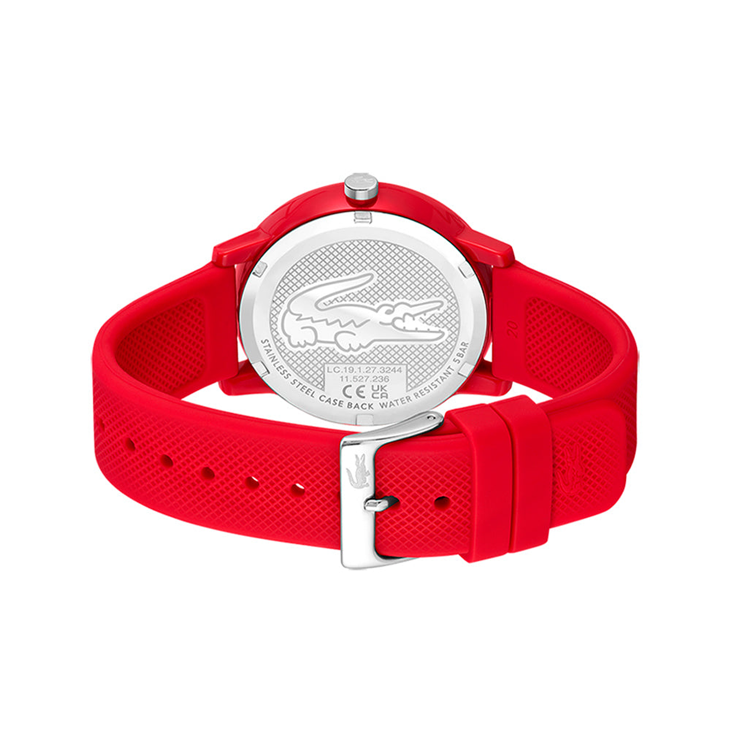 Reloj Analogo Lacoste Original 2011173 Color Rojo con Correa de Silicona para Hombre 2