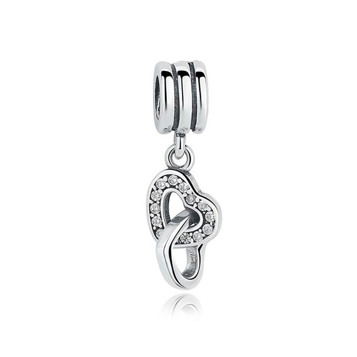 Charm Colgante Pandora Original para Mujer 791242CZ Corazónes Entrelazados Plata s925 3