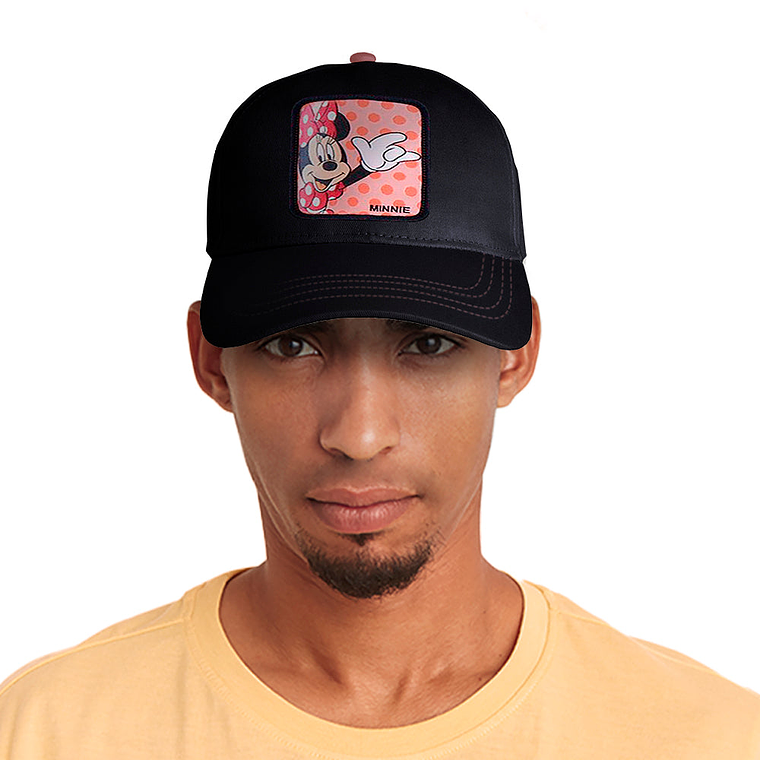 Gorra estilo Beisbol Snapback Malla Minnie Negro y Rosa 2