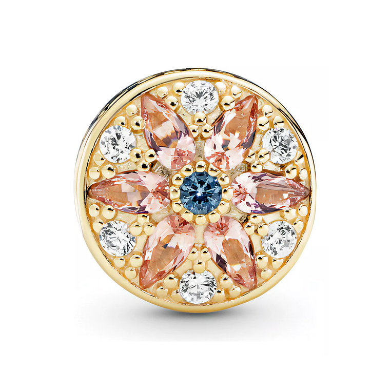 Charm Dije Pandora Original para Mujer 751003NBP Flores Opulentas Oro 14k 2