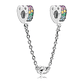 Cadena de Seguridad Pandora con Arcos de Amor Arcoiris 797021NRPMX-05 en Plata 925 - Miniatura 1