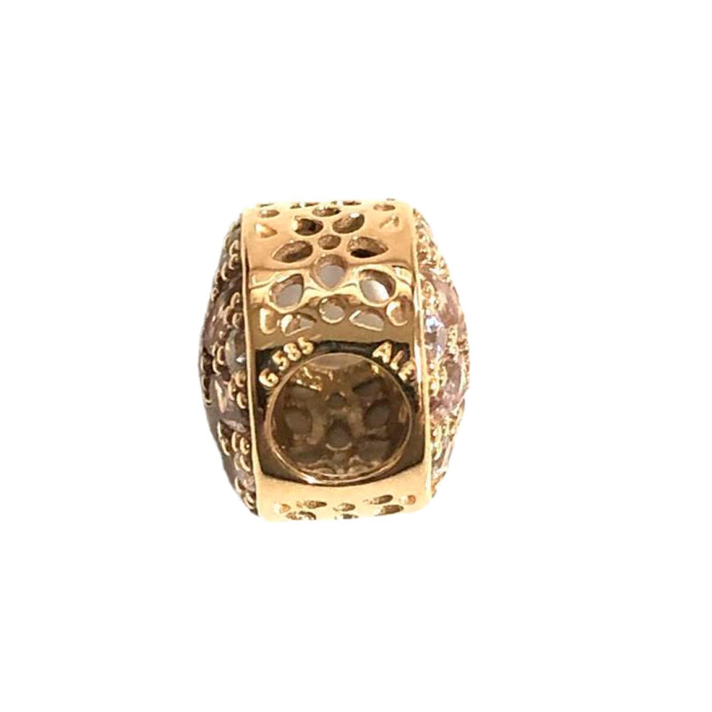 Charm Dije Pandora Original para Mujer 751003NBP Flores Opulentas Oro 14k 4