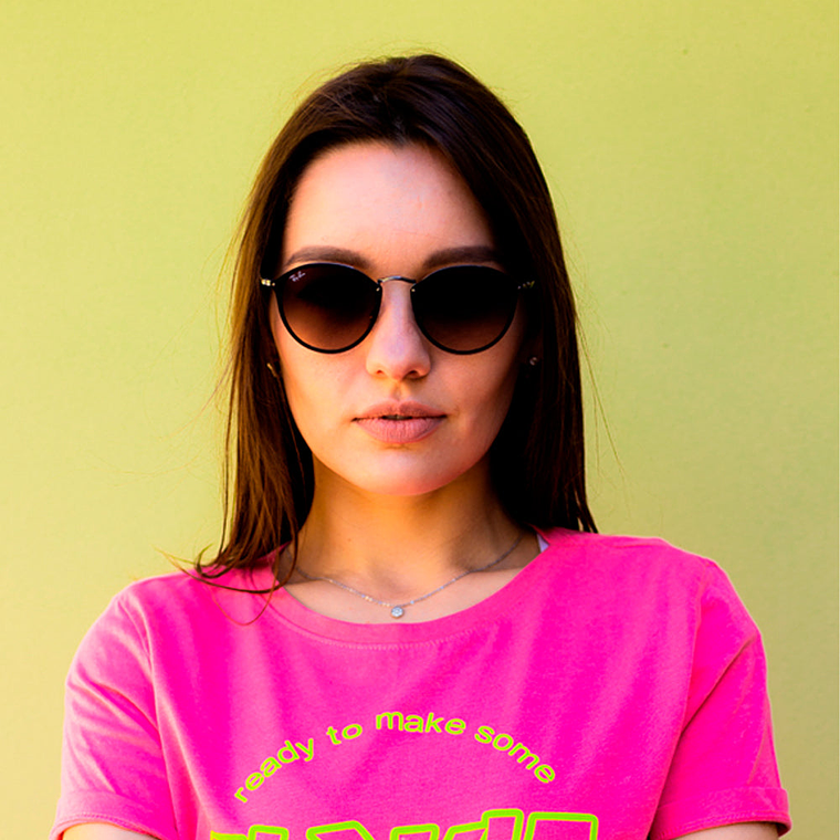 Lentes de Sol Ray Ban Round Blaze RB3574N 153/11 Color Negro Talla 59mm 6