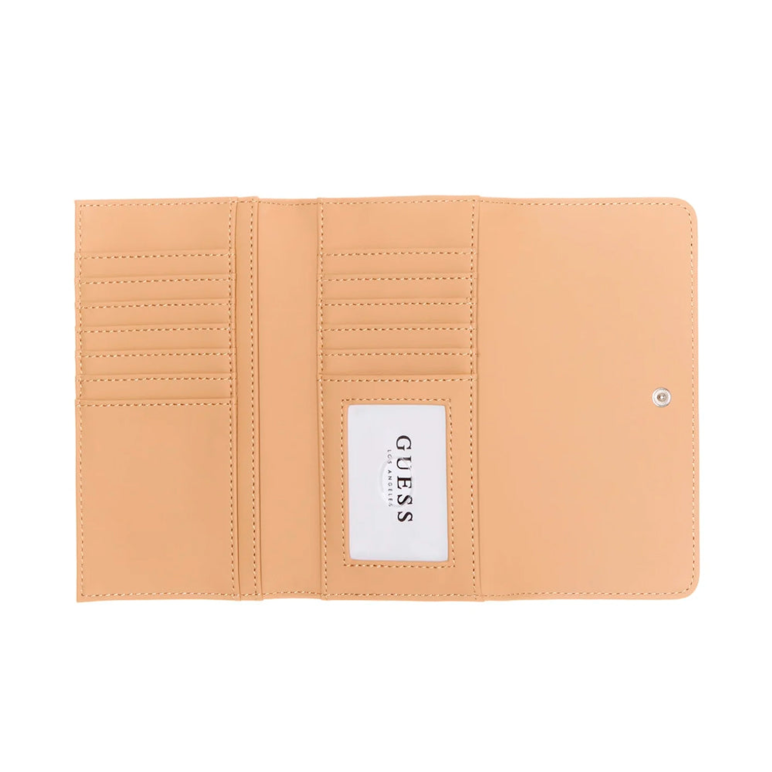 Billetera Guess Original SG941651 Clutch En Piel Sintética Color Celeste y Dorado 3