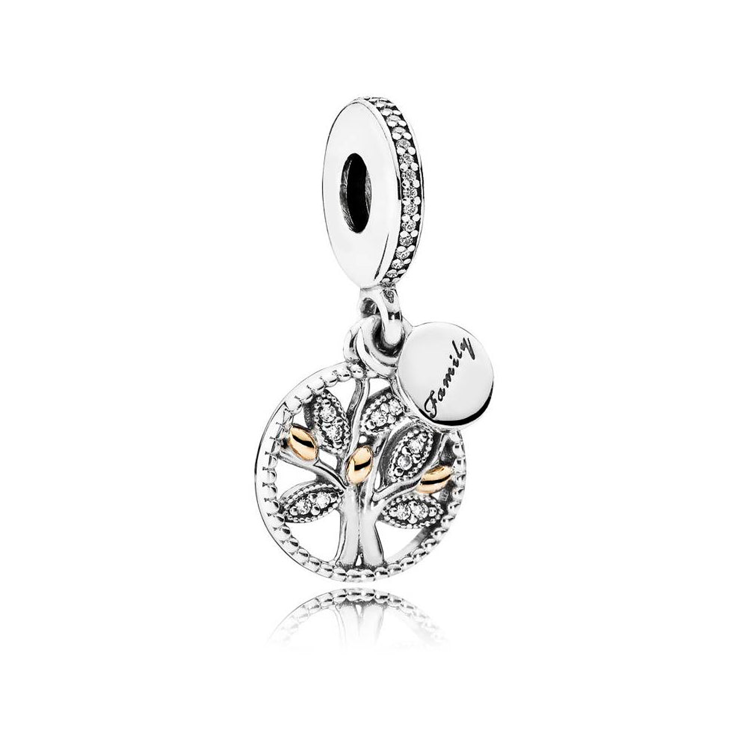 Charm Colgante Pandora Original para Mujer 791728CZ Arbol Familiar s925 1