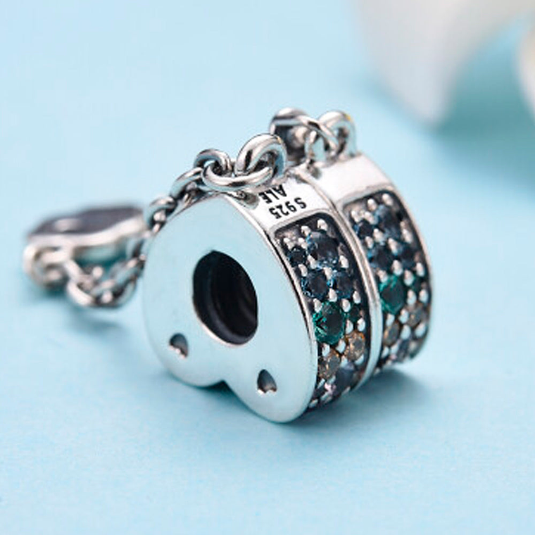 Cadena de Seguridad Pandora con Arcos de Amor Arcoiris 797021NRPMX-05 en Plata 925 4