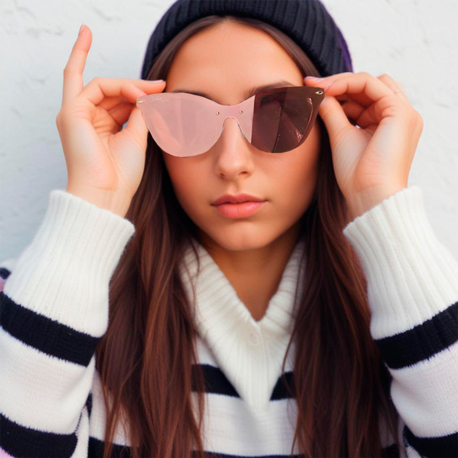 Lentes De Sol Ray Ban Blaze Cat Eye RB3580N 043/E4 Ojo De Gato 43mm 5