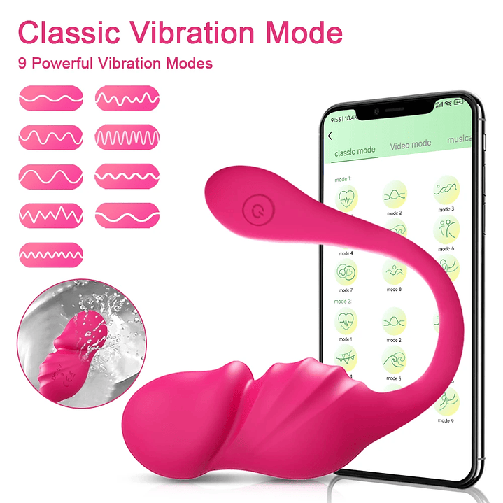 Consolador Vibrador Femenino Bluetooth Tluda TD031 En Silicona Medica 6