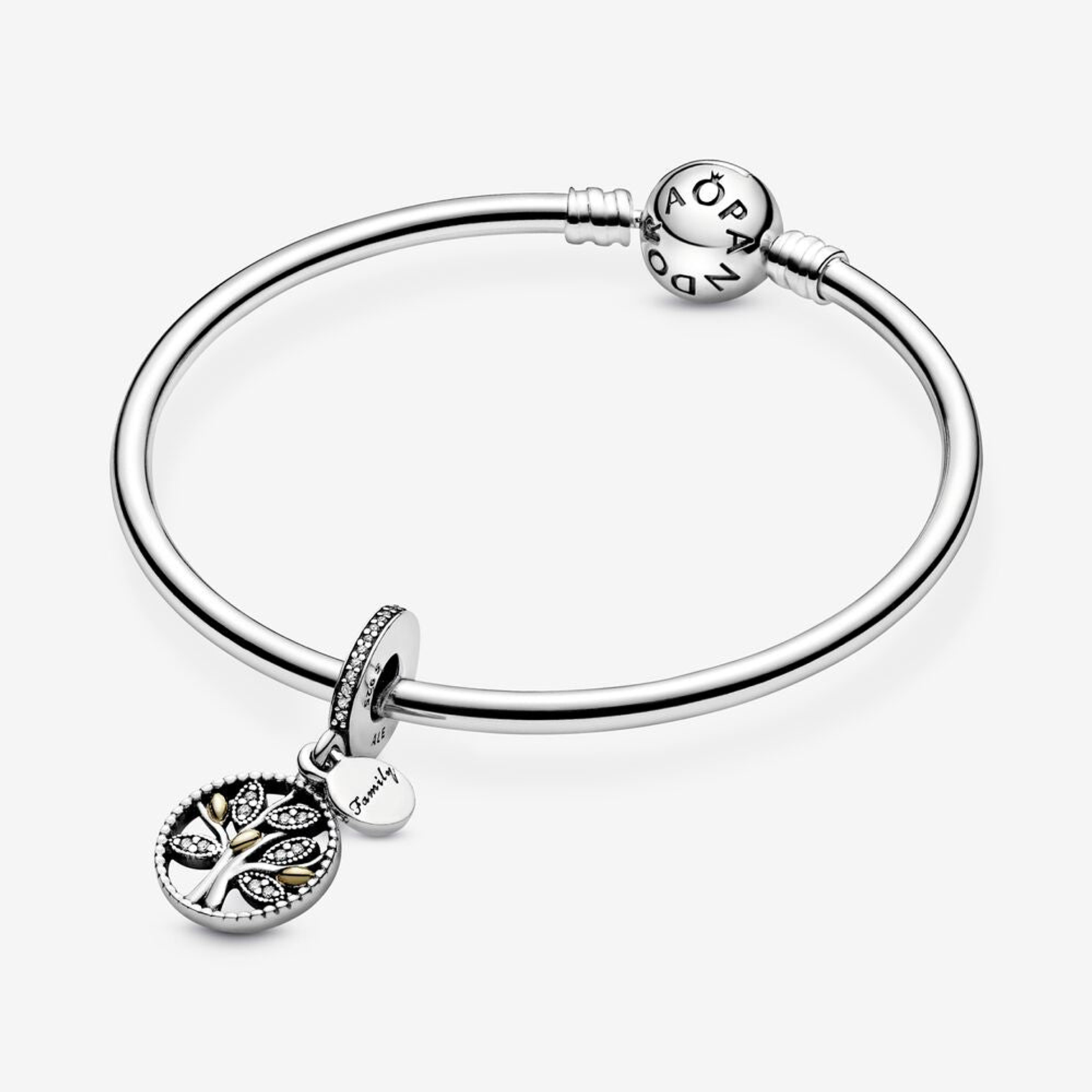 Charm Colgante Pandora Original para Mujer 791728CZ Arbol Familiar s925 3