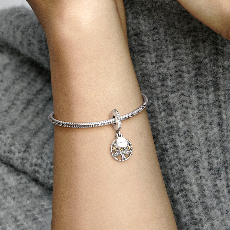 Charm Colgante Pandora Original para Mujer 791728CZ Arbol Familiar s925 5