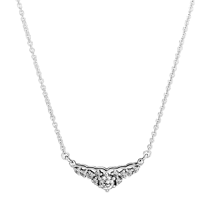 Collar de Cadena Pandora Tiara Reluciente 396227CZ Plata 925 Talla 45cm 1