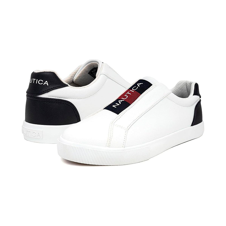 Zapatillas Nautica KN2226 Color Blanco / Azul Para Mujer Talla 39 3