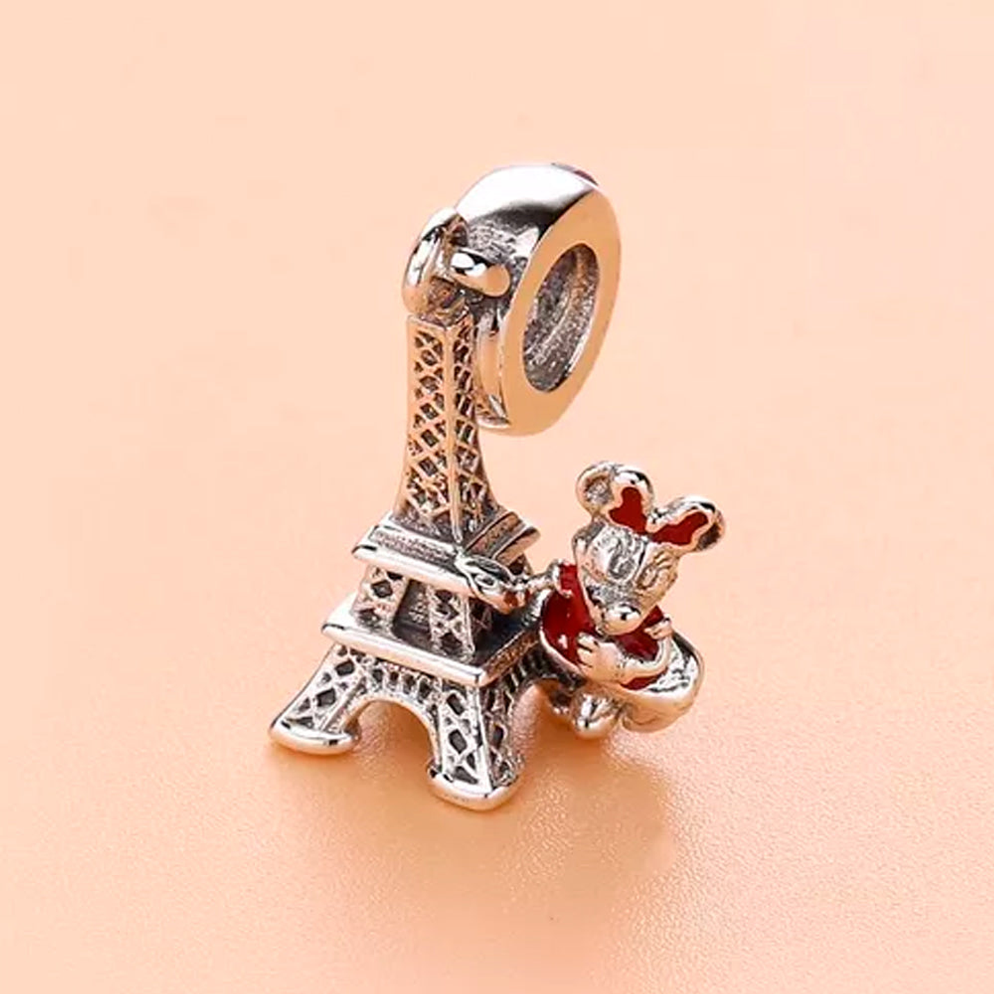 Charm Colgante Pandora Original para Mujer 75010571551P Minnie Mouse Torre Eiffel s925 5