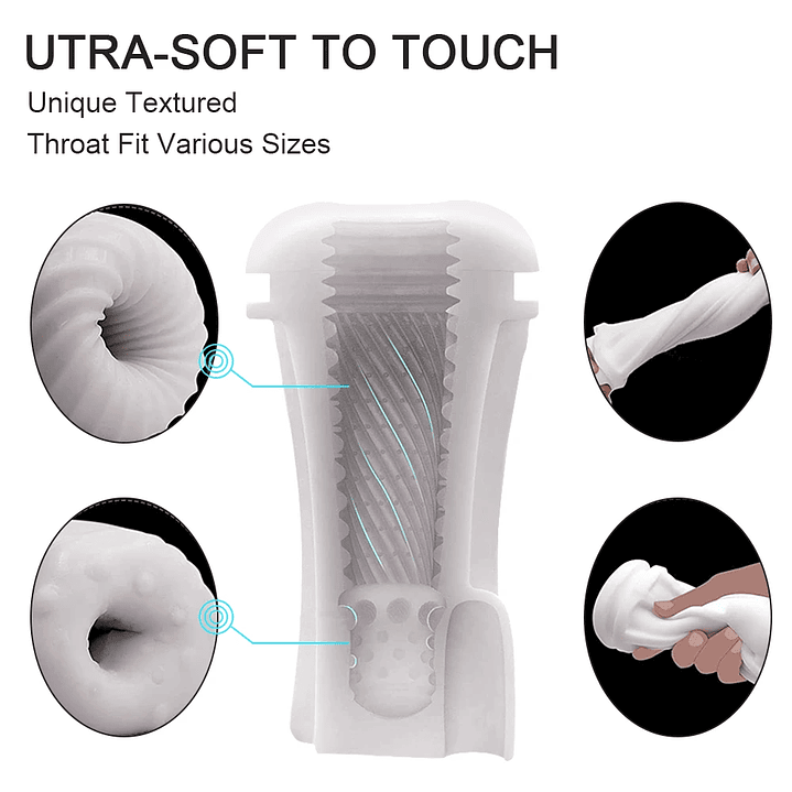 Masturbador automatico Masculino con 3 modos de Succion Tluda FJB09 En Silicona Medica 5