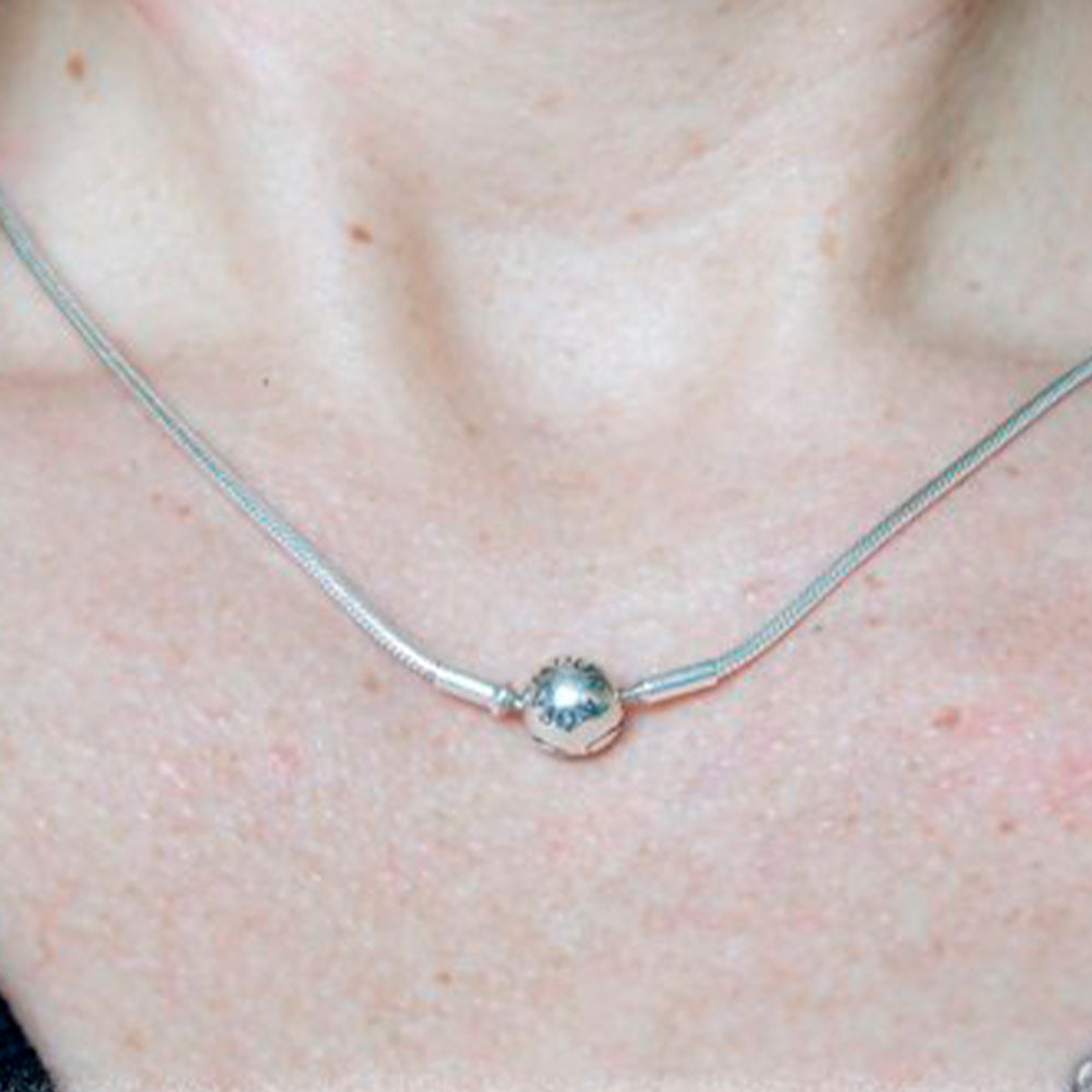 Collar de Cadena de Serpiente Logo Pandora 596004 Plata 925 Talla 50cm 6