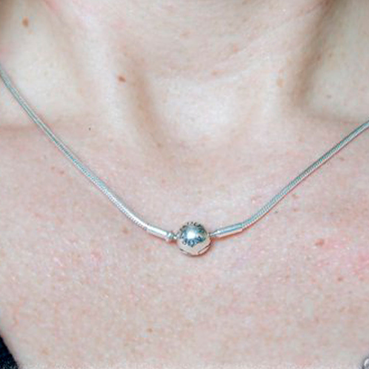 Collar de Cadena de Serpiente Logo Pandora 596004 Plata 925 Talla 50cm 6